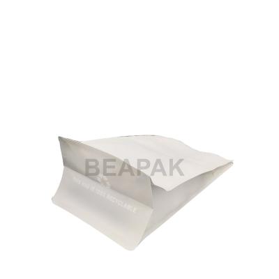 China Coffee Bags Pouch Moisture Proof Recyclable Flat Zipper Tear Bottom Custom Bags Pouch Recycled for sale