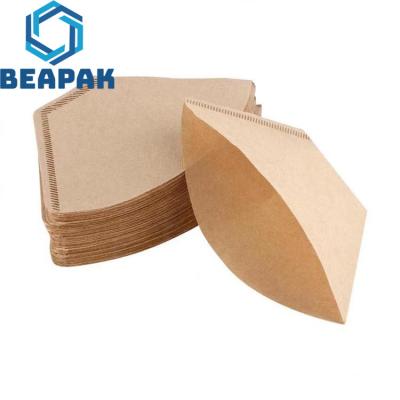 China Viable china manufacture high quality multi sizes and pick v shape 2-4 cup multiple heat seal v60 no drip coffee filter bag paper for sale