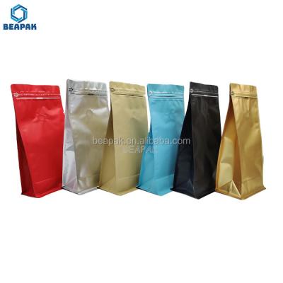 China 250g 500g Food Holder Ziplock Bag Coffee Bean Green Tea Packaging Bag Moisture Proof Customized Resealable Packages for sale