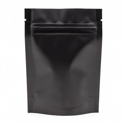 China Food grade moisture proof matte black outdoor package coffee bag with ziplock valve aluminum foil coffee pouchHot sale for sale