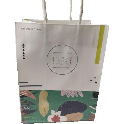 China Wholesale Recycled Paper Bags Packaging Materials Luxury Bag White Paper Bag Custom Fabric Print for sale