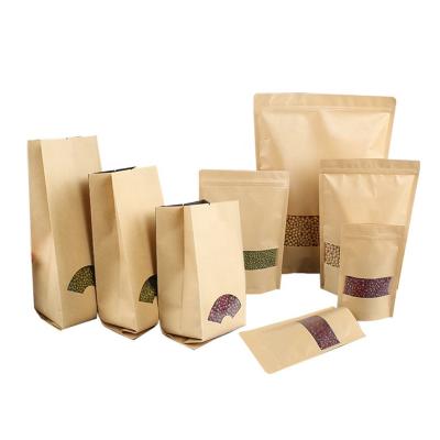 China Recycled Materials Aluminized Lining Custom Sealable Kraft Paper Tea Bag Thickening Food Bags With Traditional Chinese Elements Fan-shaped Window for sale