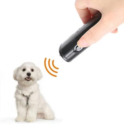 China Dog Viable Reflector Stop Bark Training Equipment Ultrasonic Anti Barking Trainer LED 3 in 1 Battery Free Ultrasonic Anti Barking for sale