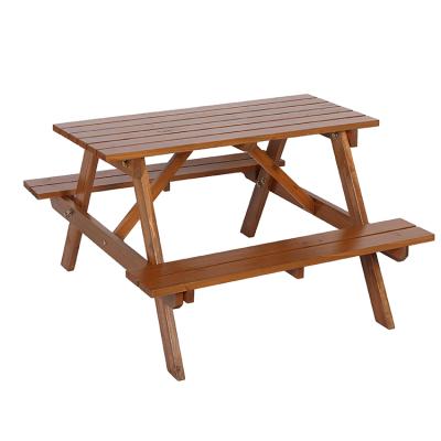 China Eco-Friendly Kids Garden Outdoor Wooden Modern Furniture Garden Picnic Table And Bench Table Portable Camping Picnic Table Set for sale