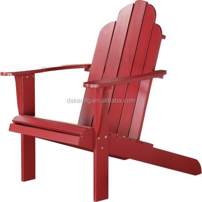 China Garden Chair Adirondack Chair Folding Furniture Red Color Beach Outdoor Reclining Wooden Garden Chair for sale