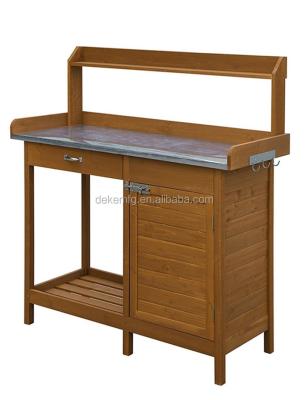 China Eco-friendly Durable Solid Wood Garden Potting Bench DIY Potting Bench Modern Table for sale