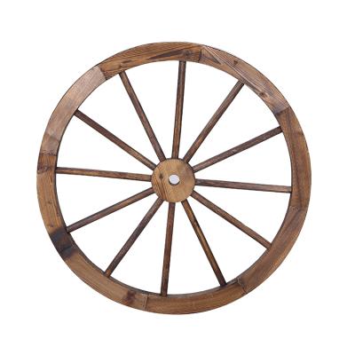 China Township Decorative 60cm Wooden Wheels Wall Decor Beautiful Bamboo And Wood Products for sale