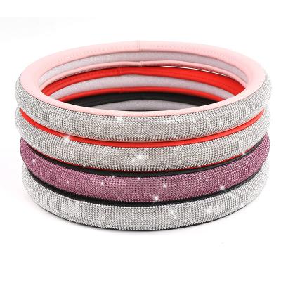 China Bling Bling Crystal Elastic Hot Selling Car Accessories Steering Wheel Cover Without Inner Ring for sale