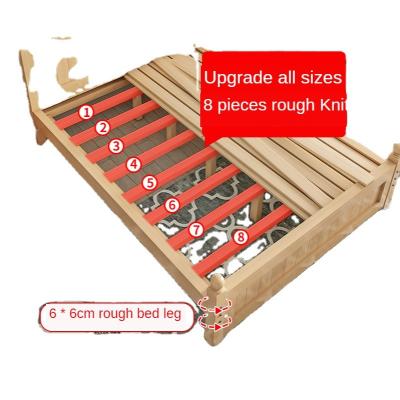 China Modern Nordic Bedroom Style 1.8 and 1.5 Meters Storage Frame Bed Furniture Bed Nordic Single Solid Wood Oak Double Bed Wedding for sale