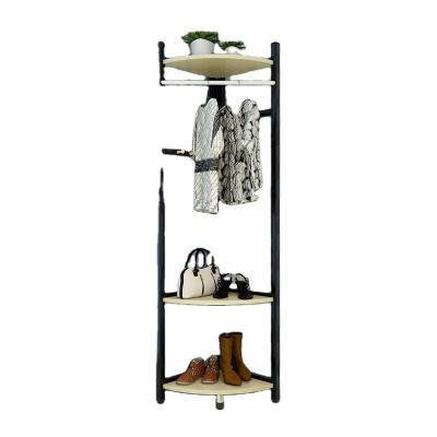 China Modern Wholesale Entryway Furniture Industrial Metal Hall Tree Clothes Coat Shelf Shoe Coat Rack Industrial Wooden Rack With Bench for sale