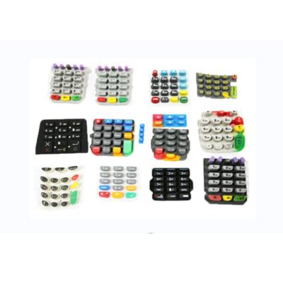 China Durable OEM Customized Industrial Phone Silicone Rubber Keyboard Soft Remote Control TV Keys Switch Keypad for sale