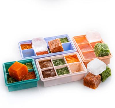 China Home Appliance Quality Guarantee Wholesale Quare Silicone Ice Cube Tray Bpa Silicone Ice Freezer Tray for sale