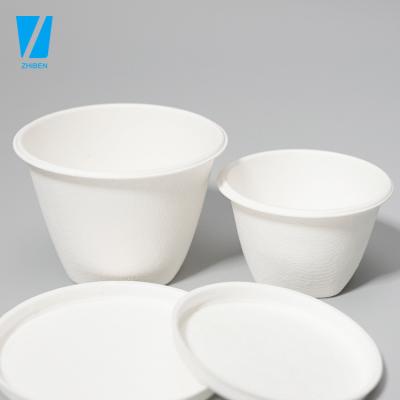 China Hotel Wedding Restaurant Fast Food Eco Home Takeaway Biodegradable Small Bagasse Customize 2oz 4oz Kraft Paper Side Sauce Cups With Lids for sale