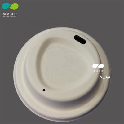 China Disposable 100% Biodegradable Biodegradable Sugarcane Bagasse Paper Pulp Coffee Cup Lid, Sip Lid for sale