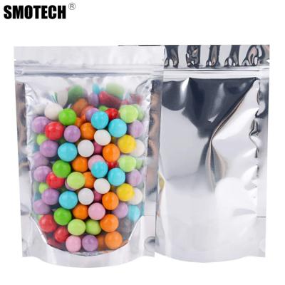 China Custom Resealable Clear Ziplock Security Front Plastic Bag Pouch Holder Up Mylar Ziplock Bag With Clear Window For Food for sale