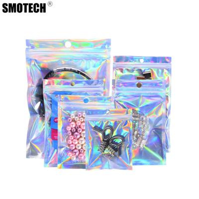 China Custom Printed Safety Smell Proof Holder Up Edible 3.5G Mylar Bag Aluminum Foil Holographic Holder Up Zipper Lock Food Pouch for sale