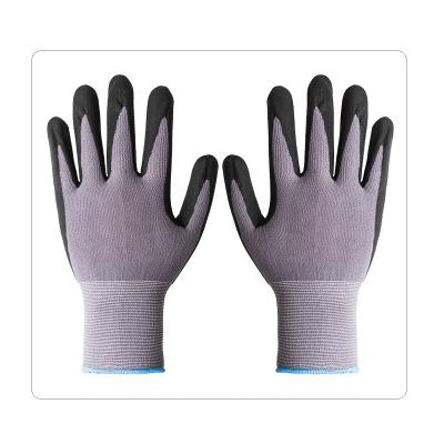 Cina Il nitrile ha punteggiato 15 misura i guanti senza cuciture di Grey Nylon Spandex Knit Work per industria automobilistica in vendita