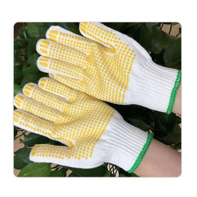 Cina Un cotone bianco senza cuciture elastico di 7 calibri tricotta con il PVC Dot Knit Gloves For Construction in vendita