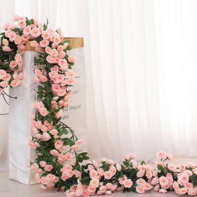 China Arches Party Decoration Fabric/Silk/PVC Year Factory Direct Romantic Wedding Sakura Vines Rose Flower Rattan Christmas for sale