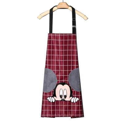 China Rich Styles Hot Sale Family Kitchen Cartoon Micke Waterproof PVC Apron for sale