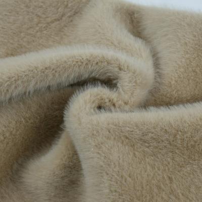 China Luxury high quality 100%T woven fabric plush fur finish with wholesale price for sale