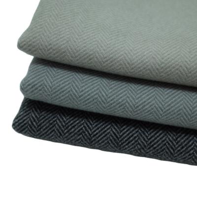 China 2021huahong Sueded Textile Hot Sale Style Brushed Herringbone Fabric For Overcoat And 100% Polyester Knit Fabric for sale