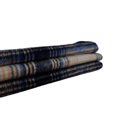 China Wind proof pretty design polyester and woolen huahongtextile fabric with check style for winter overcoat for sale