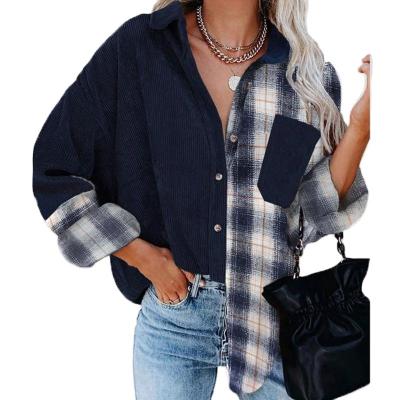 China Wholesale High Quality Print Breathable Casual Clothing Long Sleeve Embossed Button Up Shirts For Women for sale