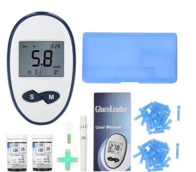 China ABS Electronic Blood Glucose Meter 50 Pieces of Blood Glucose Test Strips and 50 Pieces of Scalpels for sale