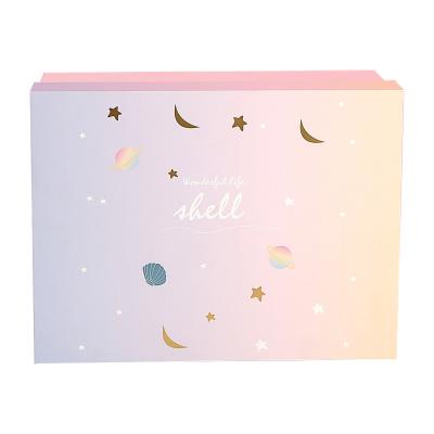 China Recycled Materials Spot Pink Box Birthday Gift Box Sky And Earth Cover Gift Box Wholesale Simple Universal Customization for sale