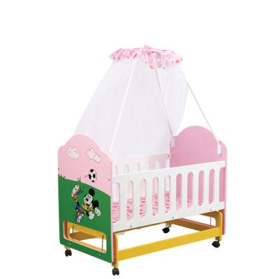 Китай Durable Immortals Swan Crib Customized Models 100% Cotton Pictures Mobile Metal Baby Cribs Cute Designs продается