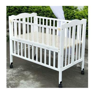 China Modern Custom Made White Color Foldable Baby Hutch Beside Bed With Mosquito Net Kids Hutch for sale