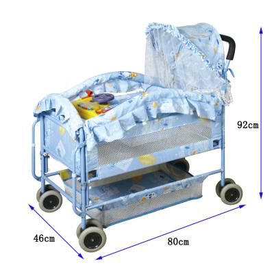 China Factory direct sales durable iron baby stable crib with mosquito net for babies and children for sale