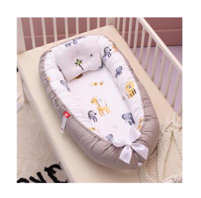 China 2021 New Fashion Modern Colorful Cotton Newborn Portable Baby Bed Sofa 53x28x44cm Organic 100% Organic Nest For Baby for sale