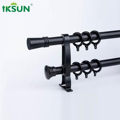 China cortina negra Rod, cortina extensible poste del tubo de los 22ft del doble del metal en venta