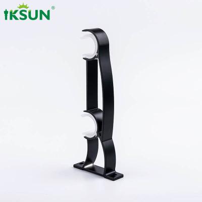 China Schwarze doppelte Fenster-AluminiumGardinenstange Vorhang-Rod Brackets Fors 28mm zu verkaufen