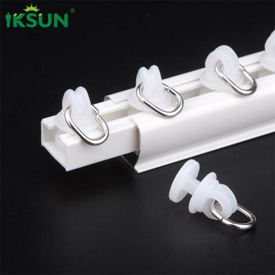 China Aluminium Alloy Single Curtain Track , Ceiling Hanging Curtain Rail 0.5mm Ultrathin for sale