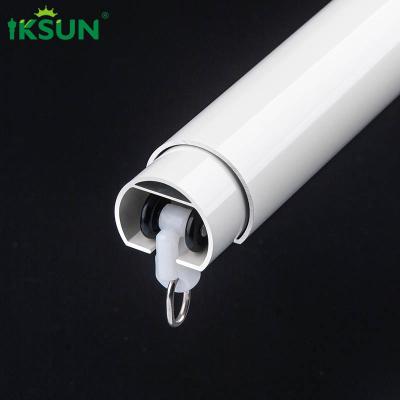 Chine 1 Set Bay Window Tension Curtain Rod Flexible Adjustable Double Curtain Rod à vendre