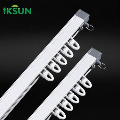 中国 Ivory Extendable Curtain Track Telescopic Rail Stretched Adjustable Sliding Blind Curtain Track 販売のため