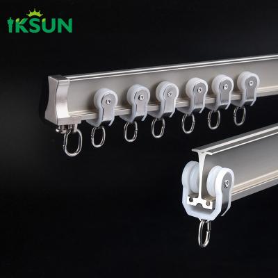 China Aluminium Ripple Fold Flexible Curved Curtain Track For Hospital Hotel for sale