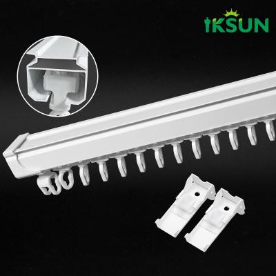 Cina S Folding Thickened Aluminum Curtain Track High Bearing Ripple Fold Wave Curtain Rail in vendita