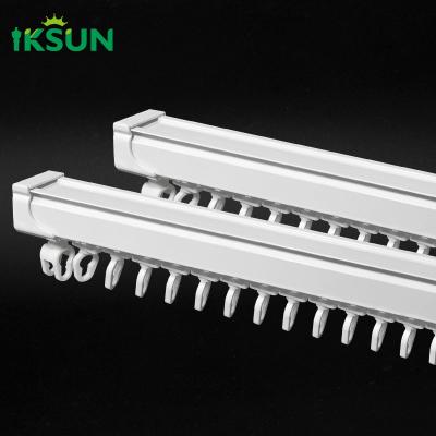 中国 U Shaped Aluminum Curtain Tracks Profile Sheave Slide Way Curtain Straight Rail 販売のため