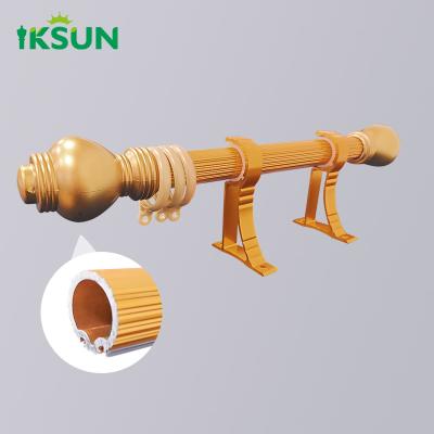 China Aluminium window curtain rods rails set decorative pipe hotel bracket curtain rod en venta