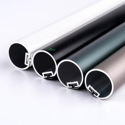 China Hot Sale Electrophoresis Optional Roman Pole Aluminium Silent Window Rod For Hotel for sale