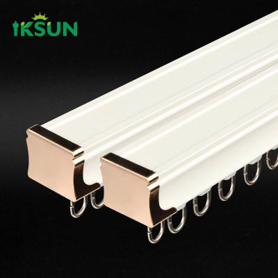 China Manufacturer Modern Design Curtain Track Aluminum Double Curtain Rail For Indoor And Outdoor for sale