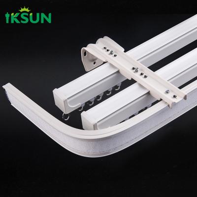 Chine Personnaliser le rideau à glissière en alliage d'aluminium Silent Ceiling Curtain Rail Accessories à vendre