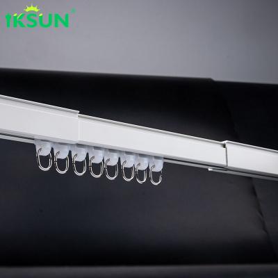 China Aluminium Alloy Telescopic Curtain Track , Single Wall Mount Fitted Curtain Rail Te koop