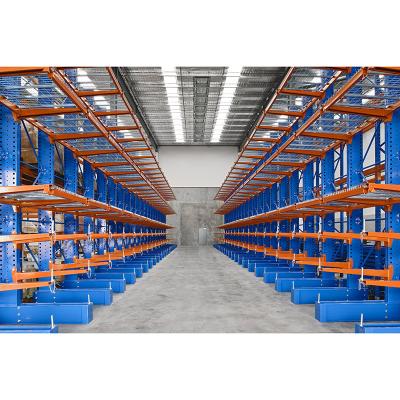 China Corrosion Protection Factory Outlet High Quality Cantilever Shelving Steel Warehouse Shelves For Light Duty Items for sale