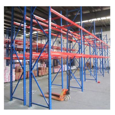 China Corrosion Protection Adjustable Double Deep Storage Upright And Pallet Selective Racking Beam for sale