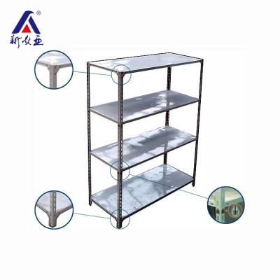 China Supplier Customized Light Duty Slotted Steel Shelving Unit And Corrosion Protection China Angle Metal Racks for sale